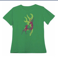 Browning Womens Lines Kelly Tee Shirt Green T-Shirt  L Large  NWT - £8.59 GBP