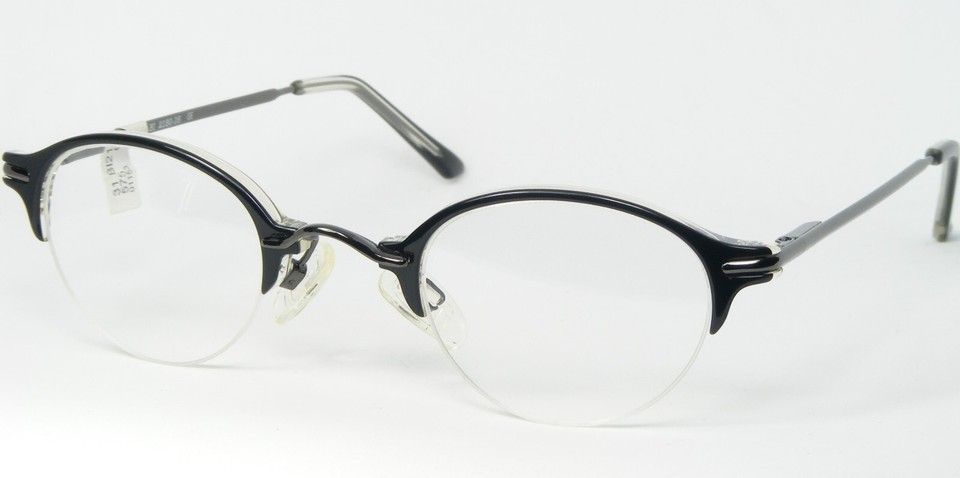 NOS BI 2180-16 BLACK / CLEAR EYEGLASSES GLASSES FRAME 42-24-140mm - $45.54