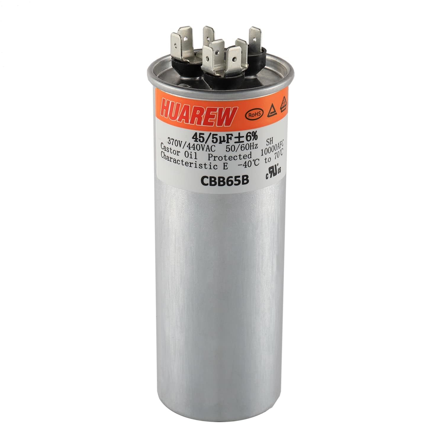 thumbnail image 2 of Carrier Bryant Payne Capacitor HC98JA046 – 45/5 Uf MFD 370 Volt HVAC 2 of 4