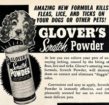 Glovers Scratch Powder Dogs 1953 Advertisement Fleas Lice Ticks DWDD20 - $19.99