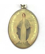 Mother Mary Conceived Without Sin Medal Pray For Us Pendant Vintage Neck... - £9.72 GBP