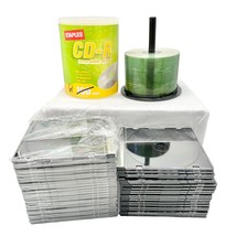 Lot of 61 Unused CD-R Recordable Discs and 45 CD Cases NEW - £19.44 GBP