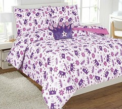 Princess Crown Girls Comforter And Sheet Set 8 Pcs Full Size - £54.82 GBP