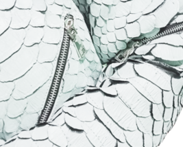 White Snakeskin Motorcycle Leather Jacket - King Scales  - $1,500.00+