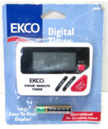New Old Stock Vintage EKCO Hour/Minute Digital Timer 3&quot; Clip &amp; Magnet At... - $14.24