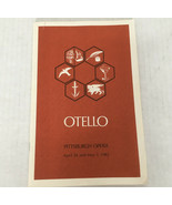 vintage 1982 Pittsburgh opera Otello show program guide souvenir  - $27.08 CAD