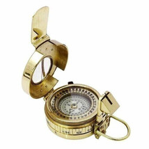 Prismatic Military polished compass brass finish functional Working Vint... - £25.41 GBP