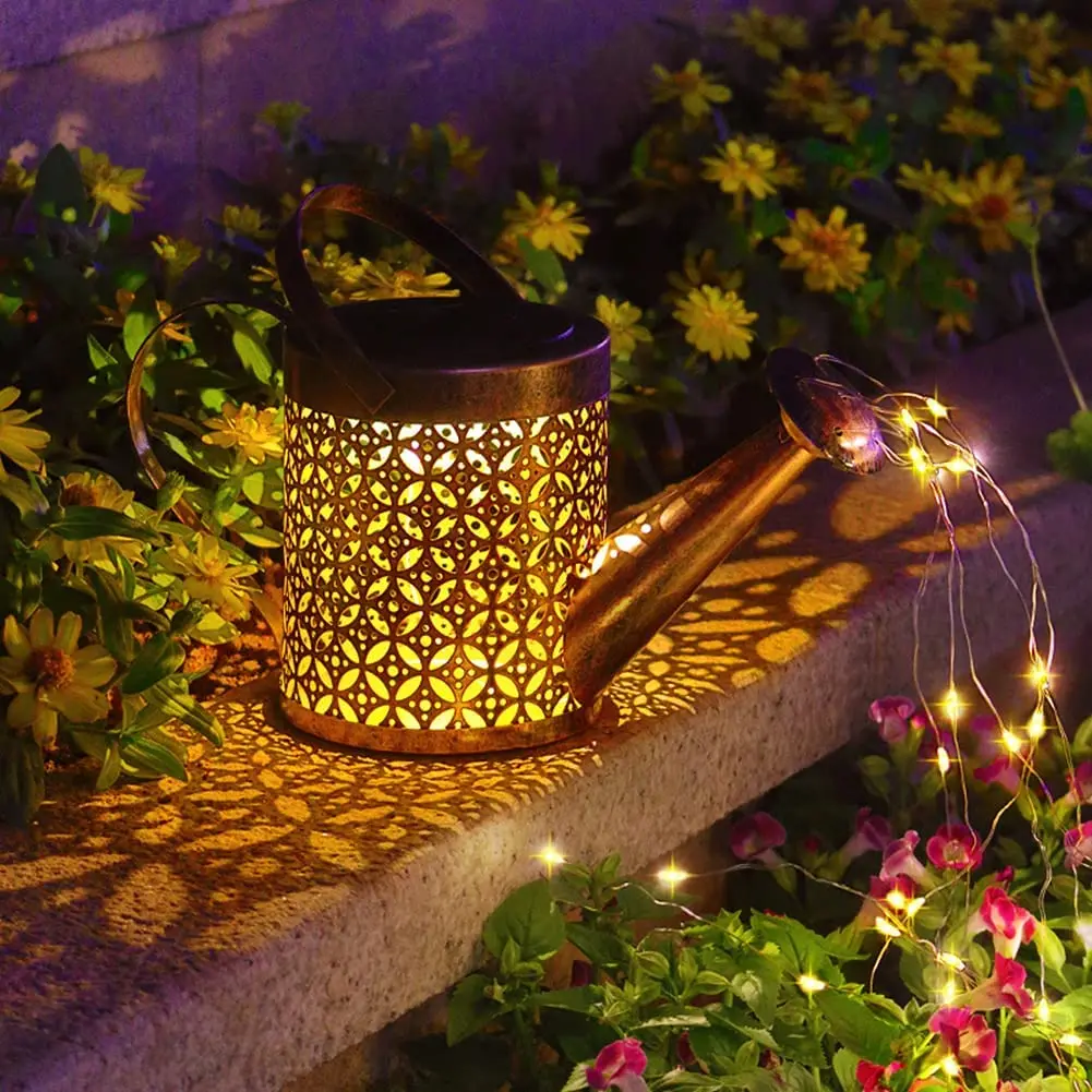 Solar Watering Can Lights Outdoor Christmas Solar Lamp Waterproof Decorative Sol - £87.83 GBP