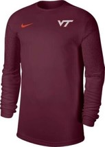 NWT mens XXL VT/Virginia Tech Hokies Coaches LS shirt dri-fit FTBL - £34.08 GBP