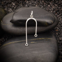 Sterling Silver Asymetrical Arch Link 31x12mm - $195.39 MXN