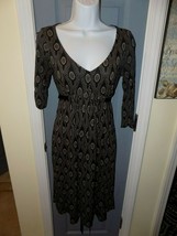 Ann Taylor LOFT Petites Brown Design Dress Size 2P Women&#39;s EUC - £22.47 GBP