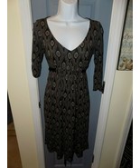 Ann Taylor LOFT Petites Brown Design Dress Size 2P Women&#39;s EUC - £22.17 GBP