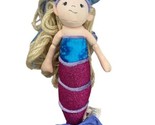 Vintage Plush The Manhattan Toy Company  8 inch Blonde Mermaid with Yarn... - $11.61