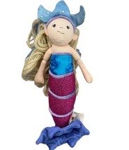 Vintage Plush The Manhattan Toy Company  8 inch Blonde Mermaid with Yarn hair - £9.12 GBP