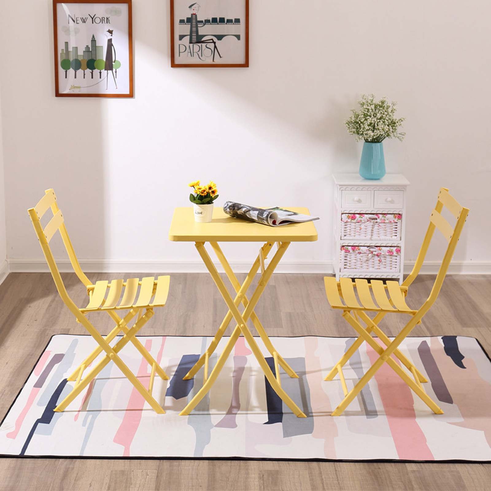 Yellow Foldable Patio Bistro Set - 3 Piece - $154.99