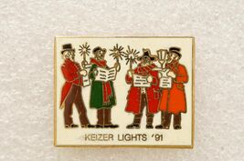 Vintage Enamel Jewelry Pin Keizer Oregon Light 1991 Christmas Caroling E... - $12.86