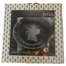 Crystal Clear Studios Style #312/156 Santa Claus 13 inch Glass Platter - £17.13 GBP