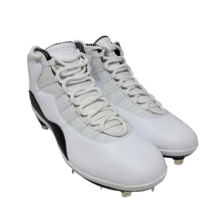 Jordan 10 Max Air Retro Metal Baseball Cleats White Black CQ9533-100 Size 16 - £69.71 GBP