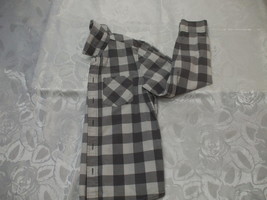 Gray and White Checkered Long Sleeve shirt 9-10 yrs old - £15.97 GBP