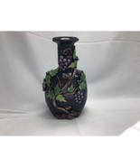 Bottle Art Decorated Decanter Clay Grapevine Vineyard Wine Theme Hand Pa... - $35.53