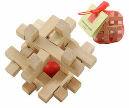 Frank Lloyd Wright Mini Square Interlocking Textile Blocks 3D Wooden Puzzle 3&quot;H - £9.57 GBP
