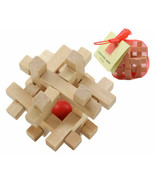 Frank Lloyd Wright Mini Square Interlocking Textile Blocks 3D Wooden Puz... - $16.45 CAD