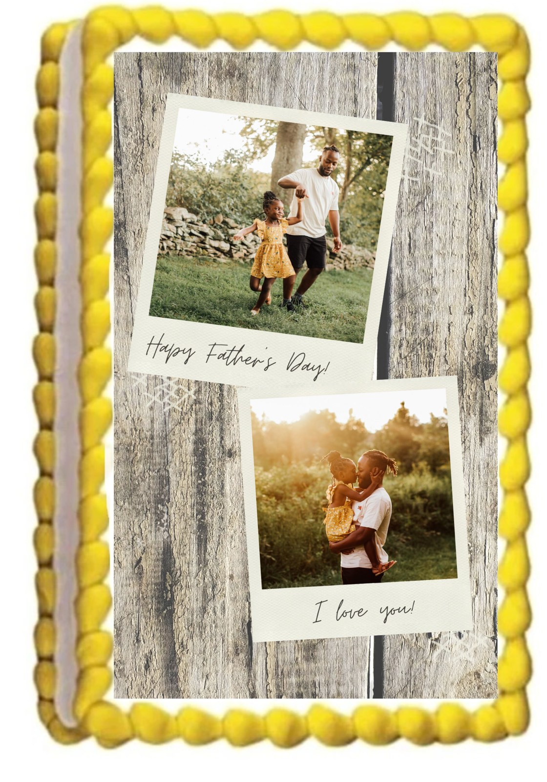 Custom Father&#39;s Day Personal Photo Collage Image Edible Cake Topper Fros... - $9.47