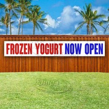 Frozen Yogurt Now Open Advertising Vinyl Banner Flag Sign Large Huge Xxl Size - £22.57 GBP+