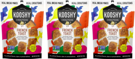 Kooshy French Toast Sourdough Bread Non-GMO Croutons, 3-Pack 5 oz. Pouch - £28.48 GBP