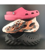 3 Pair Croc Lot: Red 10-12W, BLK = 11M, Swirl = 11M,  Very Clean &amp; OBO - $552.31 MXN