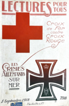 Iron Cross Versus Red Cross German Crimes At Sea WWI 1918 World War 1 - $20.49