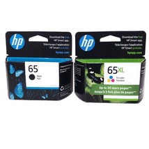 HP Genuine Ink Cartridges Sealed 65 Black N9KO2AN &amp; 65XL Tri Color N9KO3AN - $24.97