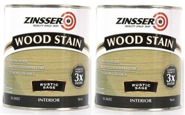 (2 Pack) Zinsser Wood Stain 331491 Rustic Sage Interior Dries In 1 Hour ... - £24.92 GBP