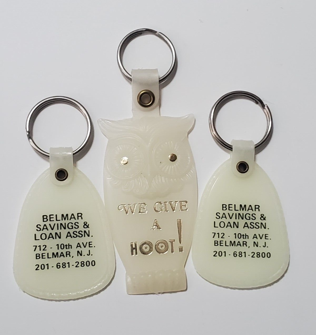 Belmar NJ 1970s Keychains Savings & Loan 10th Ave Disc Paint Main St ...