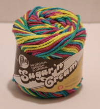 Lily Sugar &#39;n Cream Psychedelic Ombre 100% Cotton Yarn Skein 2 oz 4-Ply Worsted - £3.94 GBP