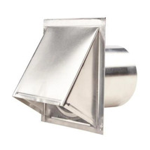 GAF Master Flow 6 in. Round Wall Vent with Built-in Screen and Damper Al... - €32,75 EUR