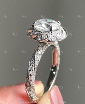 2.50Ct Round Simulated Moissanite Vintage Engagement Ring 14K White Gold Plated - £46.03 GBP