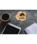 Laser Engraved Rottweiler Dog Laying - Wood Coasters, set of 4 - $19.13 CAD