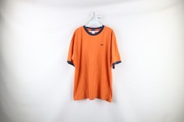 Vintage 90s Reebok Mens XL Distressed Classic Logo Short Sleeve Ringer T-Shirt - £23.29 GBP