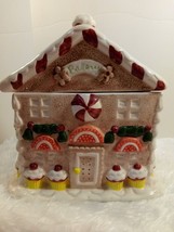 Vintage Ceramic 3D Gingerbread House Cookie Jar By: Current Inc. - £23.22 GBP