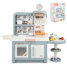 Kids Play Kitchen Toy with Stove Sink Oven with Light and Sound-Gray - Color: G - £110.77 GBP