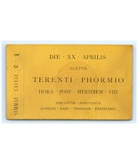 c1850 Printed In Latin Orchestra Ticket With Seating Diagram - $47.54 CAD