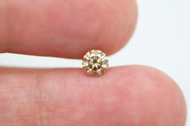 GIA Diamond Round Shape Loose Certified 0.44 Carat Fancy Yellowish Brown Color - £452.20 GBP