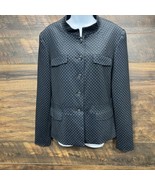 G By Gustavo Arango Jacket Women&#39;s Black Mock Neck 4 Front Pockets Offic... - $25.71