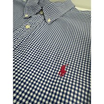 Polo Ralph Lauren Men Shirt Gingham Blue Plaid Long Sleeve Button Up XXL... - $29.67