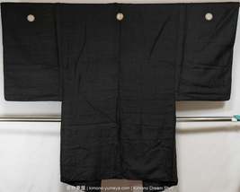 Antique Silk Mitsumon Men&#39;s Haori - Traditional Japanese Kimono Jacket - High Qu - £70.31 GBP+