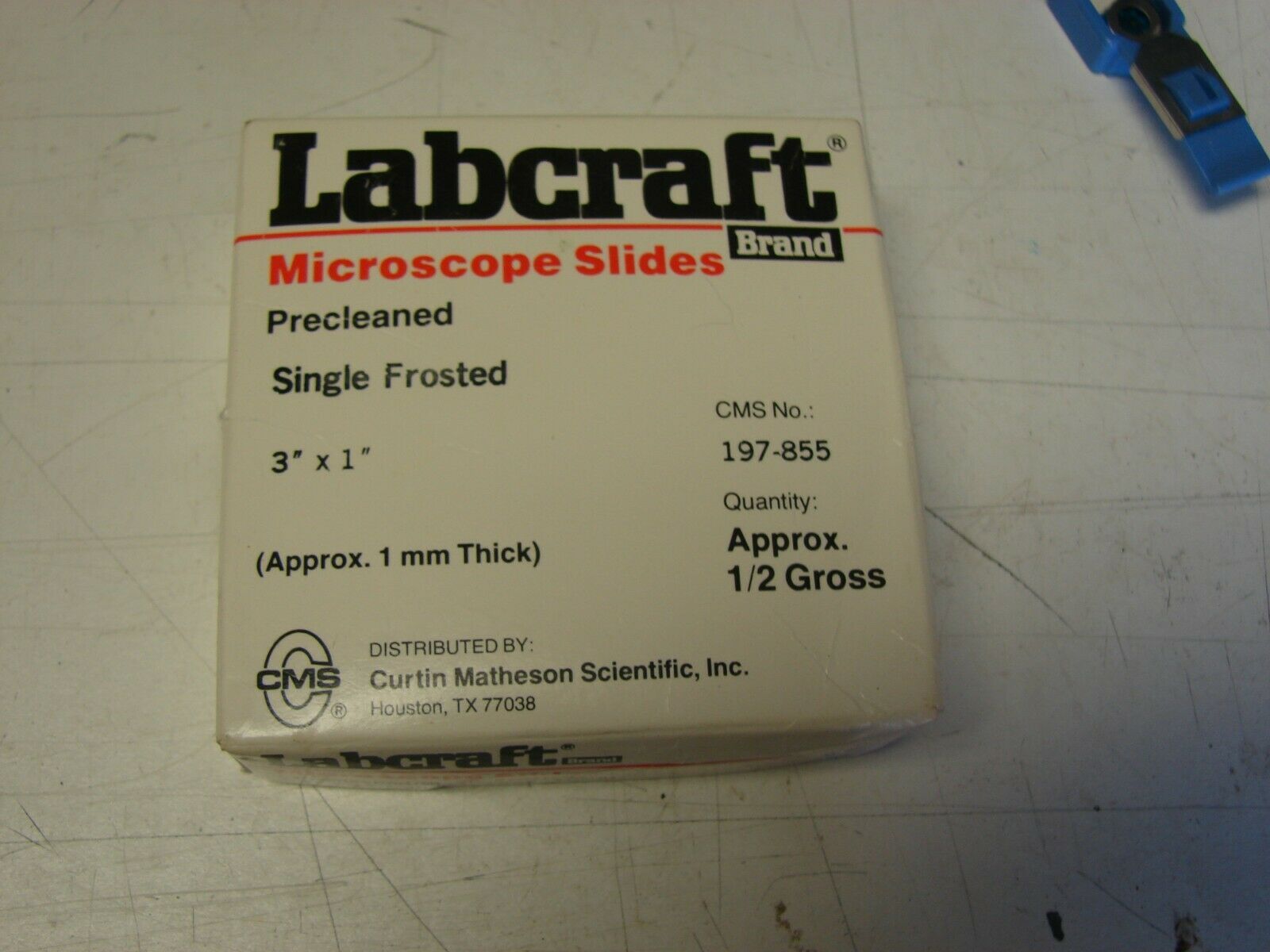 Labcraft Microscope Slides Single Frosted 3&quot; x 1&quot; 197-855 partial box - $6.44