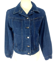 Vintage Womens Riveted By Lee Denim Jean Jacket Made in USA Size M Medium - £35.58 GBP
