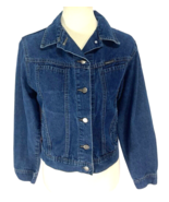 Vintage Womens Riveted By Lee Denim Jean Jacket Made in USA Size M Medium - £35.54 GBP
