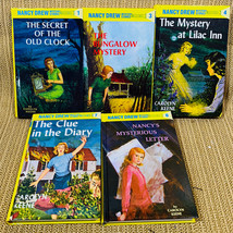 1990&#39;s Nancy Drew Hardcover Mystery Books Carolyn Keene Lot of 5 #s 1,3,4,7,8 - £15.47 GBP